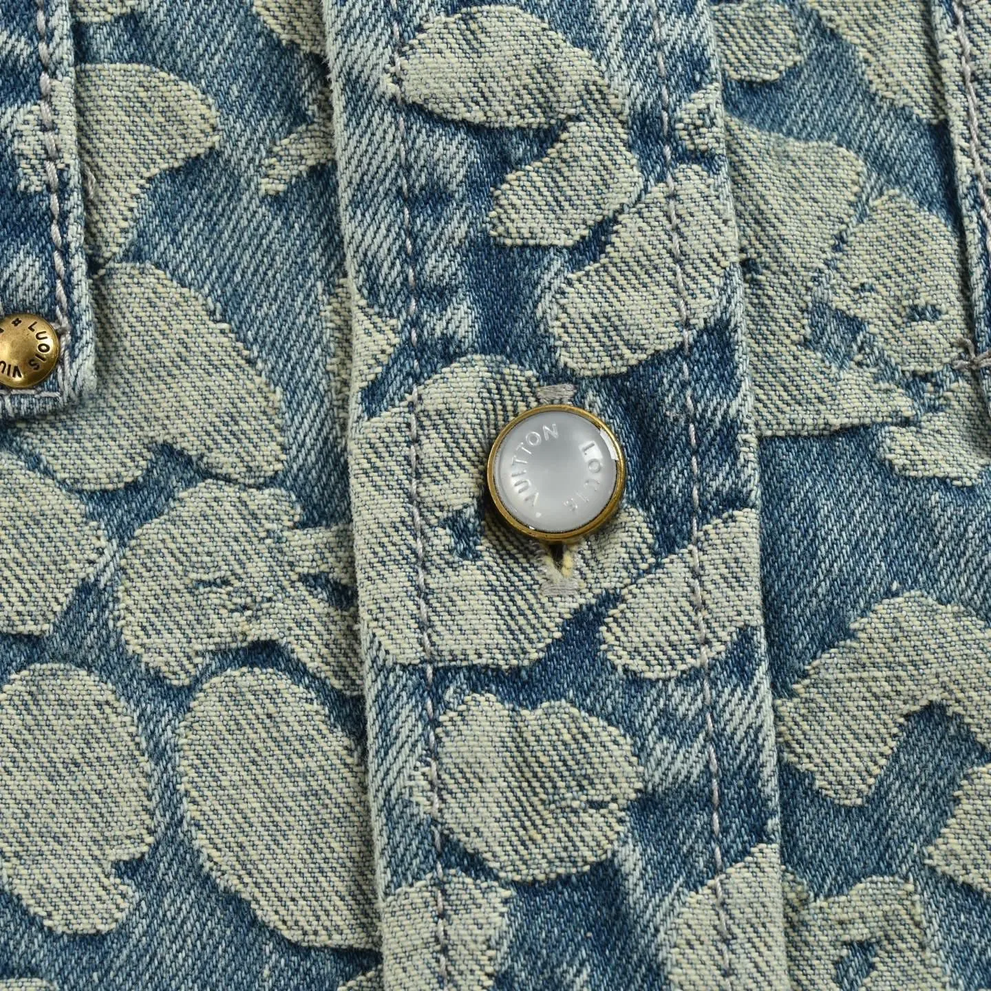 Louis Vuitton/Louis Vuitton Nigo joint style burnt flower work denim jacket
